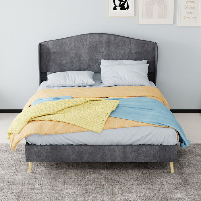 Upholstered Bed, Tufted Headboard, Comfortable Sleep