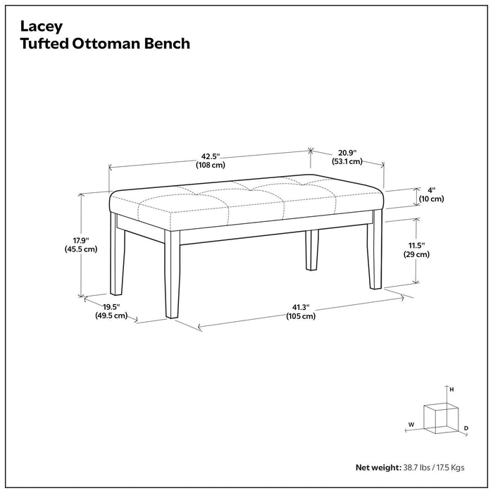 Lacey - Upholstered Tufted Ottoman Bench