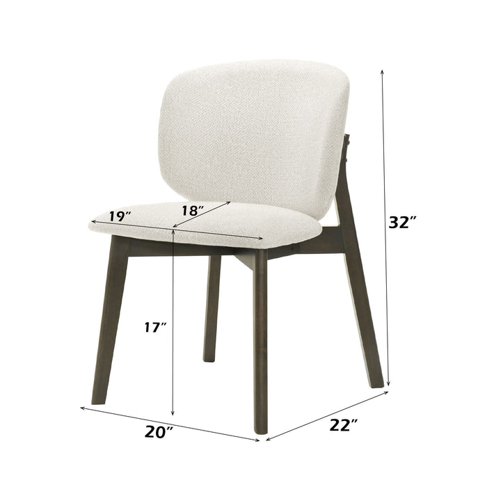 Mallin - Side Chair (Set of 2) - Gray / Walnut