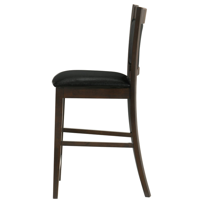 Upholstered Counter Height Stools (Set of 2) - Black / Espresso