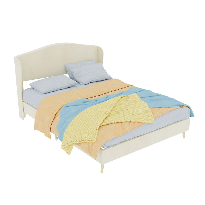 Upholstered Bed, Tufted Headboard, Comfortable Sleep