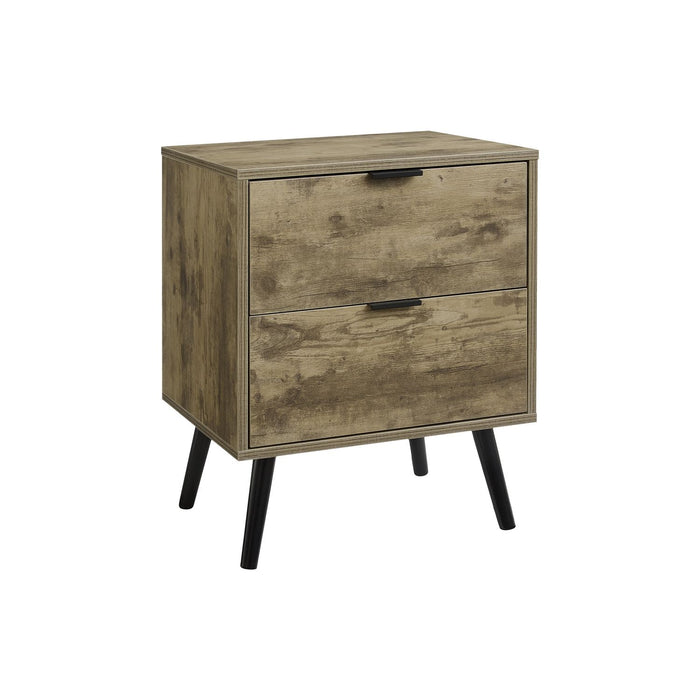 Accent Table With Storage Drawers - Brown