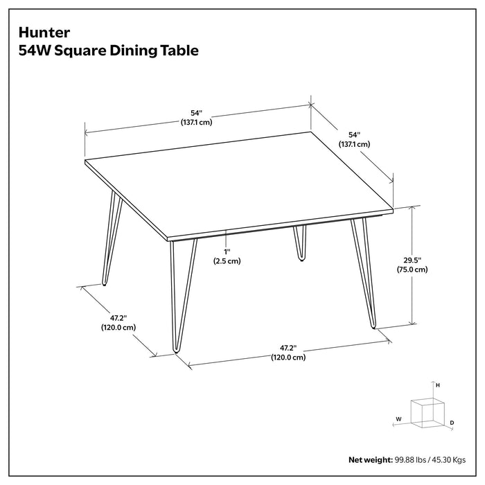 Hunter - Square Tabletop Dining Table