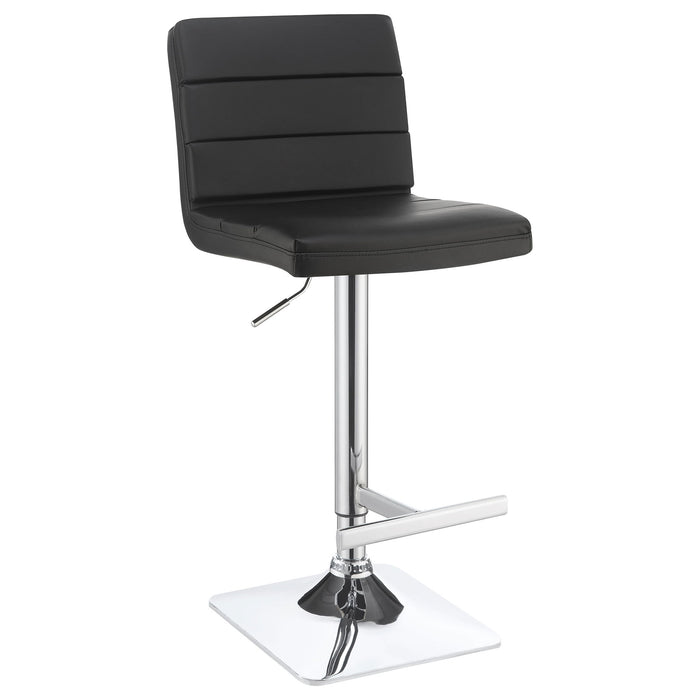 Adjustable Tufted Bar Stool (Set of 2) - Black