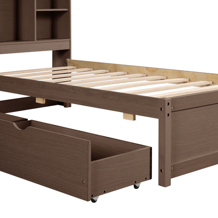 Bed Frame With Built In USB Port And 2 Drawers