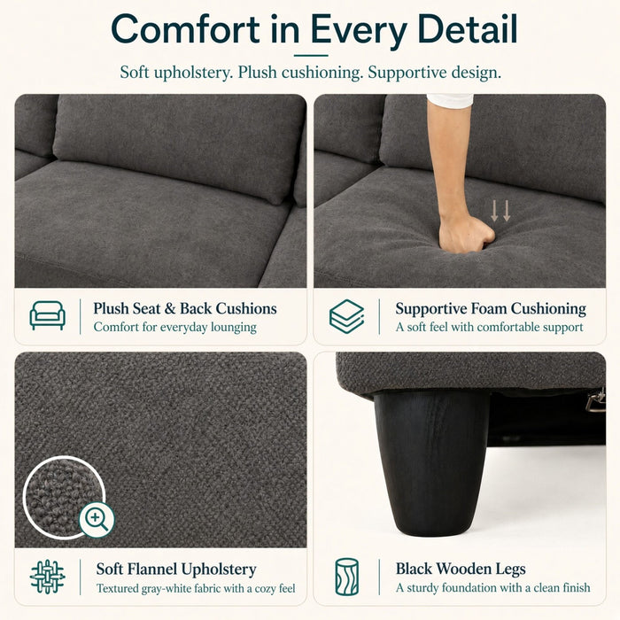 8 Piece Modular U - Shape Sectional Sofa