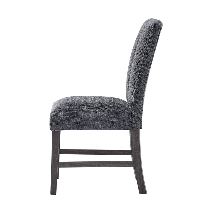 Dining Chair With Padded Seating And Back (Set of 2) - Dark Gray
