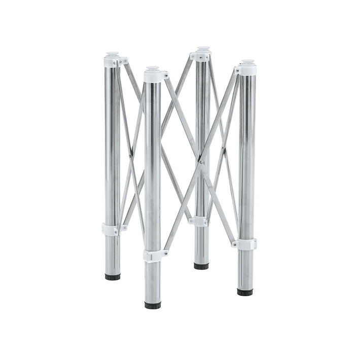Simple Silver Stainless Steel Folding Table Frame Multifunctional Space Saving Design.Separate Folding Table Legs That Can Be Paired With Various Sizes And Styles Of Tabletops - Silver