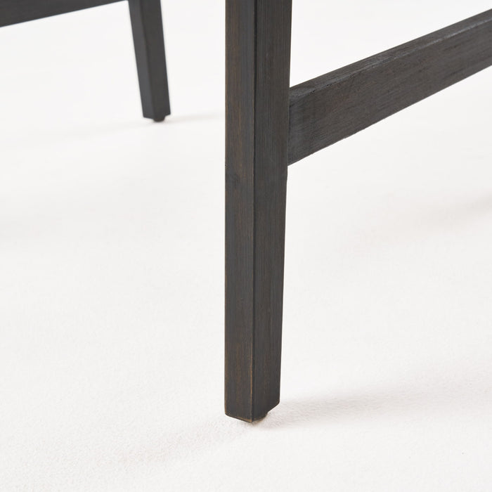 Outdoor Weather Resistant Acacia Wood Adirondack Dining Chairs (Set of 2)