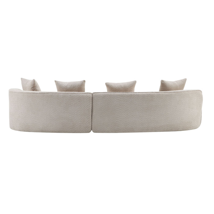 Elegant Curved Sectional Sofa With Full Foam Comfort