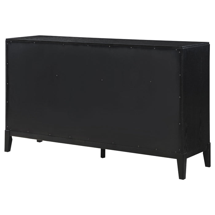 Mason - 8 Drawer Dresser With Fluted Design - Black