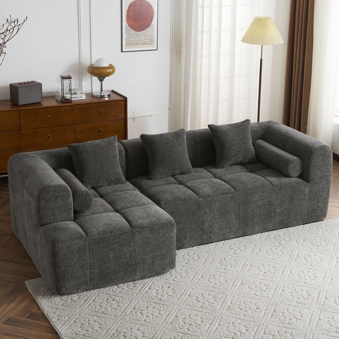 Sectional Free Combined Sofa With 2 Side Pockets