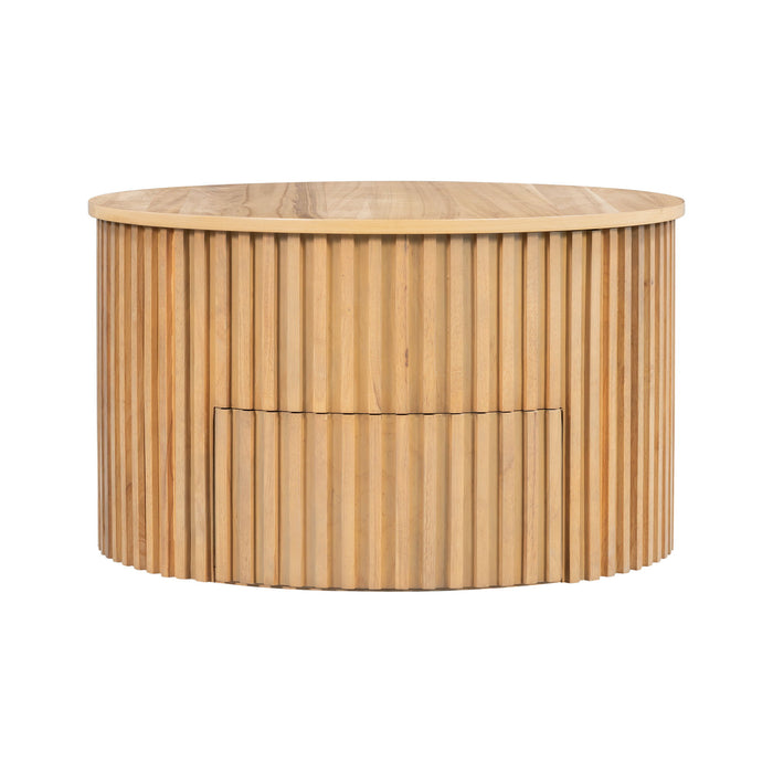 Round Lift Top Coffee Table With Hidden Storage For Living Room