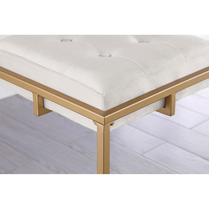 Soccoro - Square Tufted Cushion Stools (Set of 2) - Beige