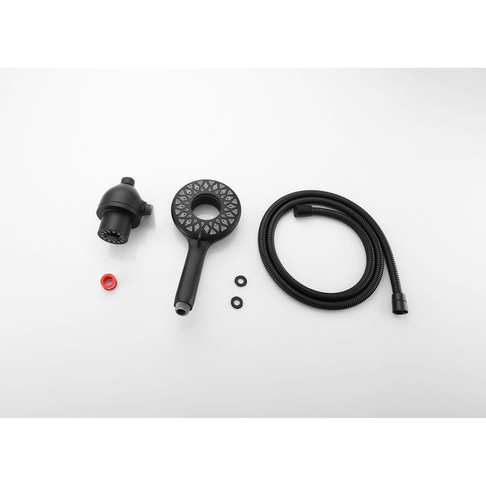 High Pressure Shower Heads 6 Spray Mode Handheld Shower With 60" Stainless Steel Hose - Matte Black