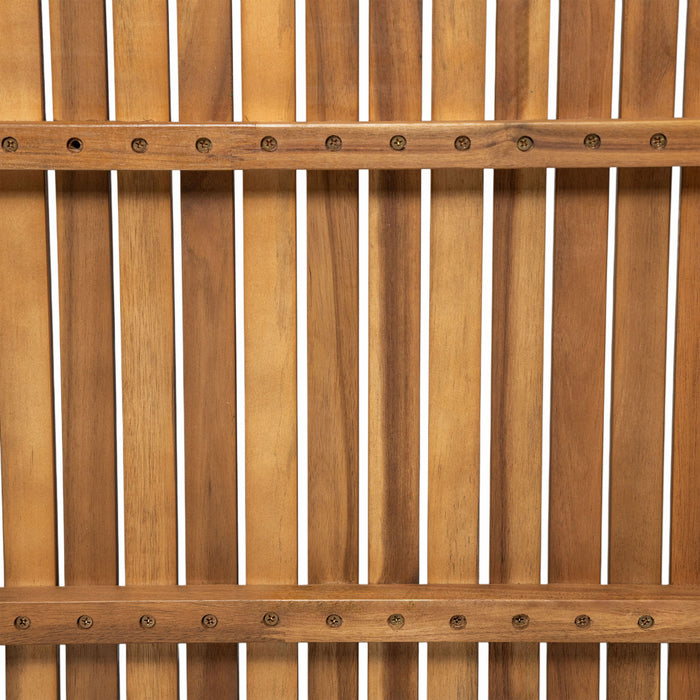 Outdoor Dining Table With Slatted Top, Ideal For Patio