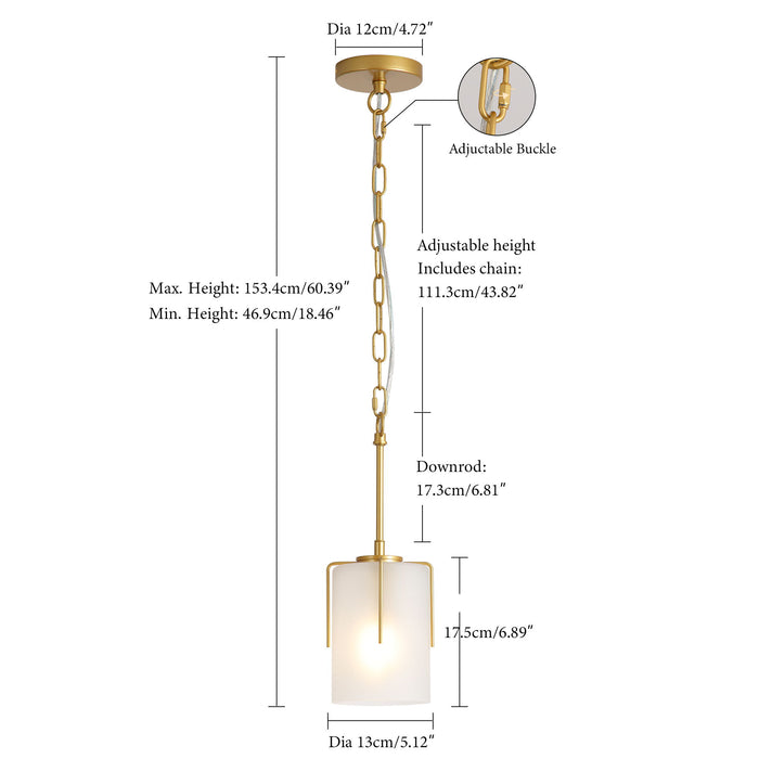 Adjustable Cylindrical Pendant Light