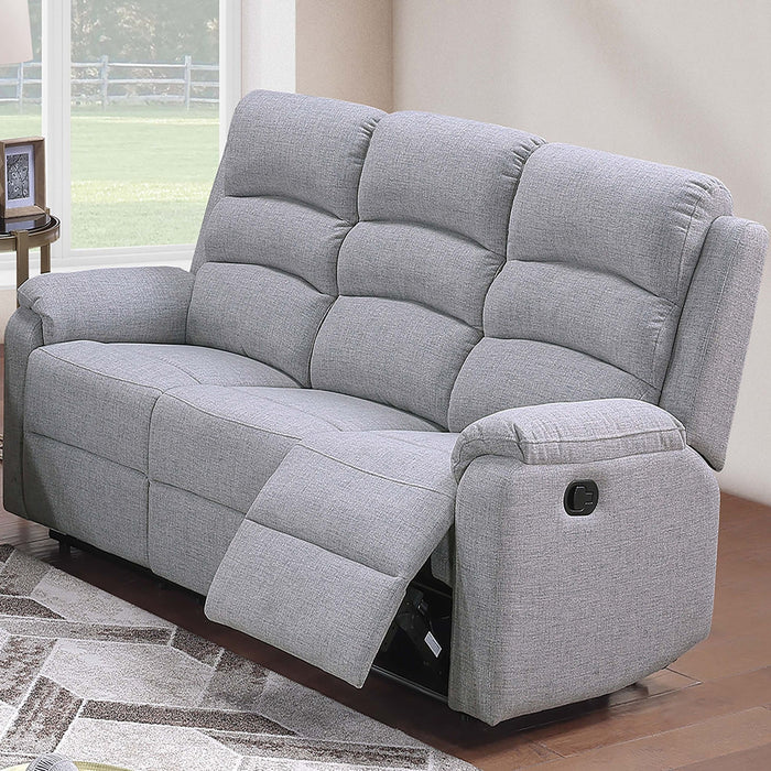 Motion Sofa 1 Piece Horizontal Tufting Cushion Backrest Upholstered Sofa - Beige