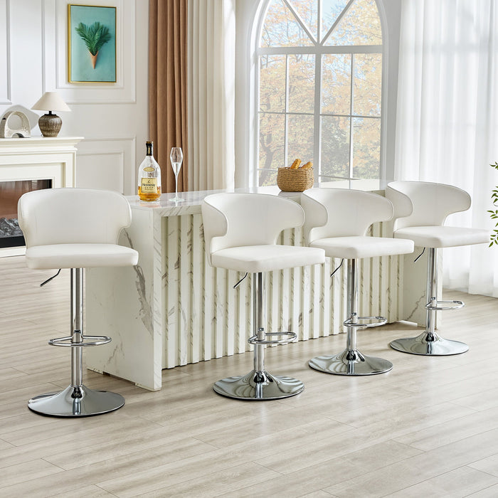 Adjustable Swivel Bar Chair With Ergonomic High Back Design