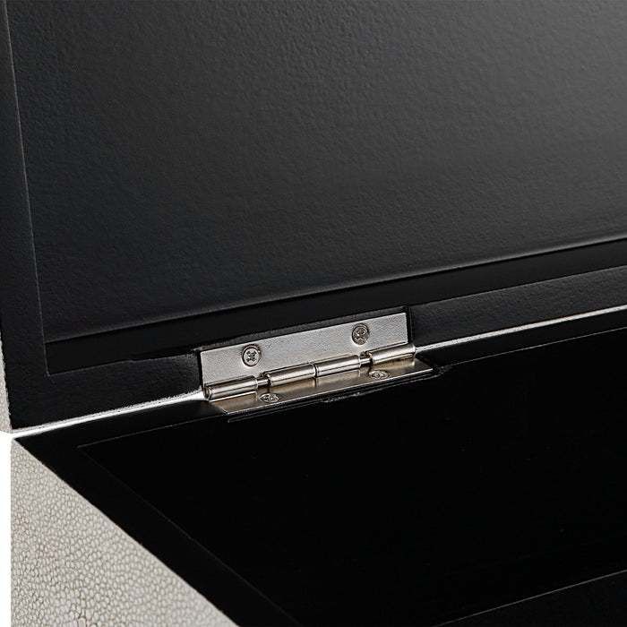 Lalique - Shagreen Box - White