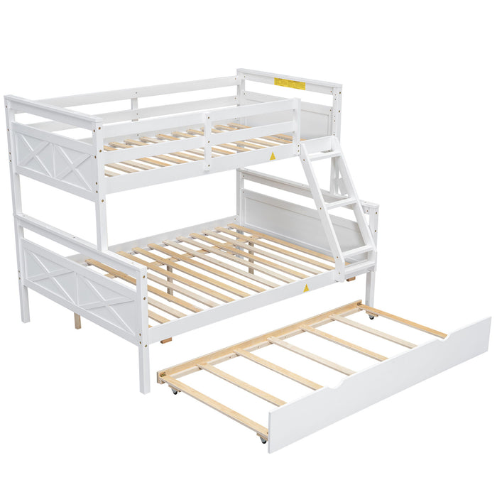 Bunk Bed With Ladder And Safety Guardrail