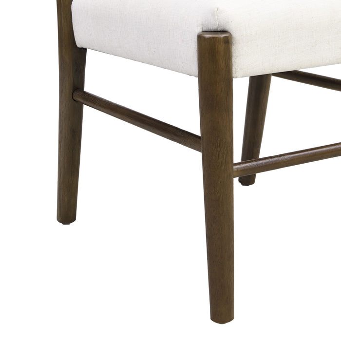 Farmhouse Style Dining Chair Set With Ladder Back Design