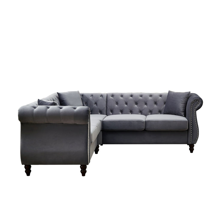 Streamline Modern L-Shaped Corner Sofa