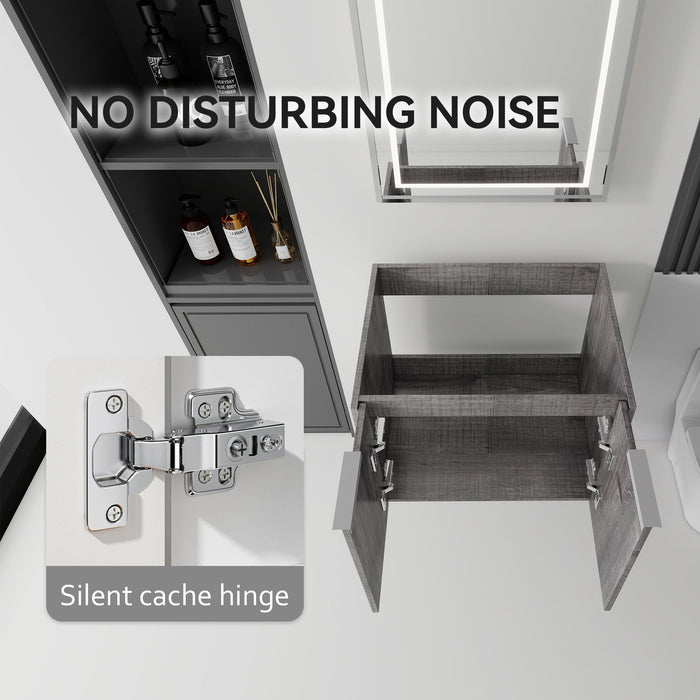 Floating Bathroom Vanity Cabinet With Soft Close Double Doors, Spacious Interior Storage, Wall Mounted, Cabinet Only