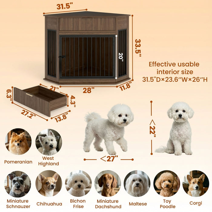 Corner Dog Crate