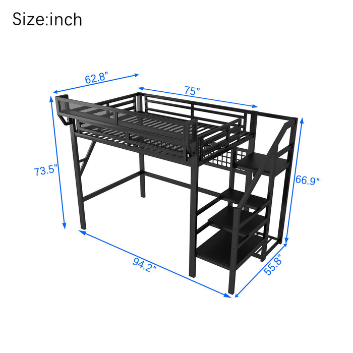 Loft Bed With Stairs And Storage