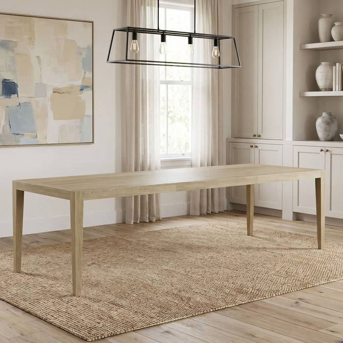 Adeline - Rectangular Dining Table With Leaves - Natural Wood Wash