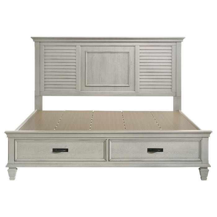 Capistrano - Eastern King Bed With 2 Drawers - White
