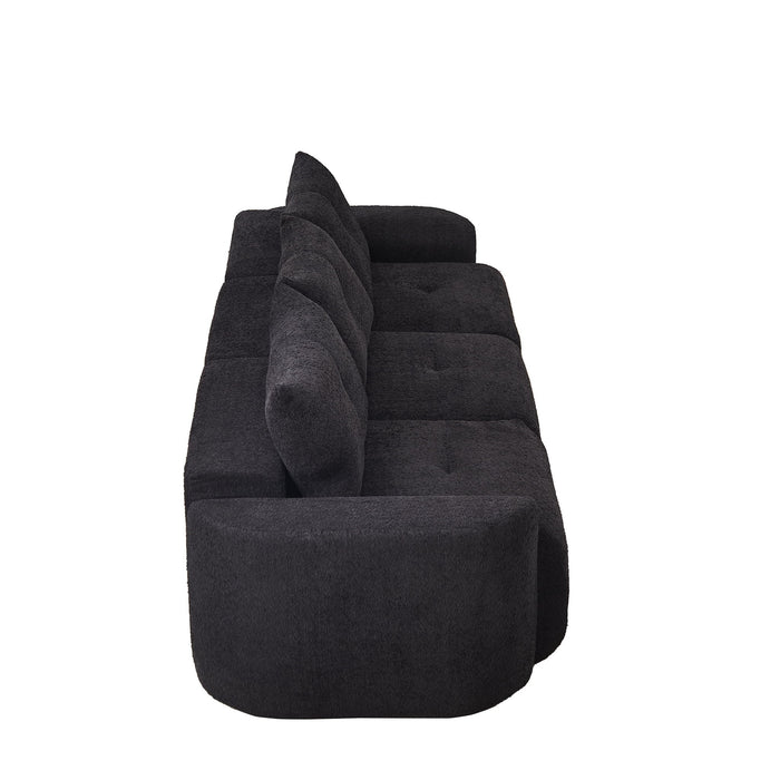 3 Seater With Thickened Armrests Sofa For Living Room
