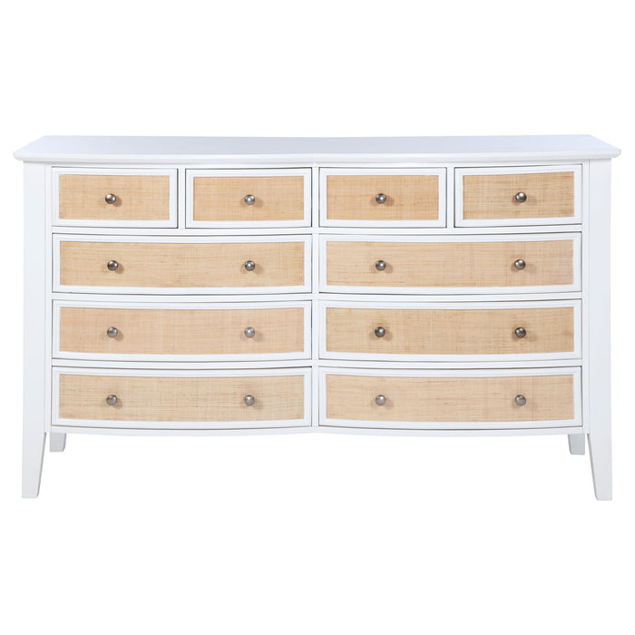 Talia - 10 Drawer Dresser Cabinet - White