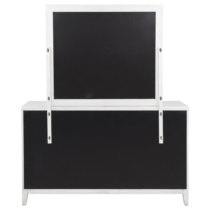 6 Drawer Dresser & Mirror - White