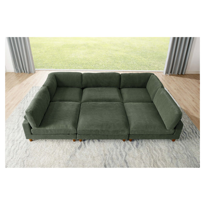 Modern Modular Sectional With Adjustable Back Support
