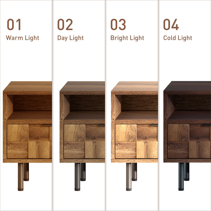 TV Stand With 2 Drawers, Media Console Table For TVs Up To 85'' - Natural