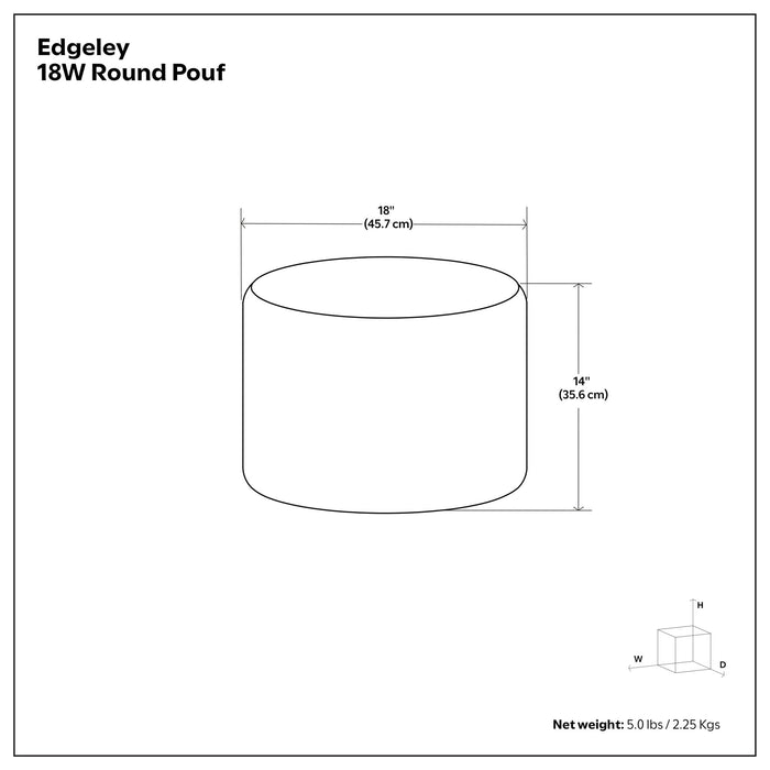 Edgeley - Handcrafted Round Pouf