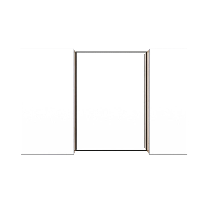 43.3" Wall Mounted Bathroom Cabinet With Adjustable Shelves, Door Storage Cabinet - Imitative Oak