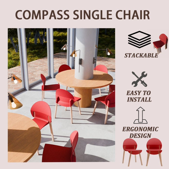 4 Piece Set Of Single Chairs With A Design Combining Modern And Traditional Elements