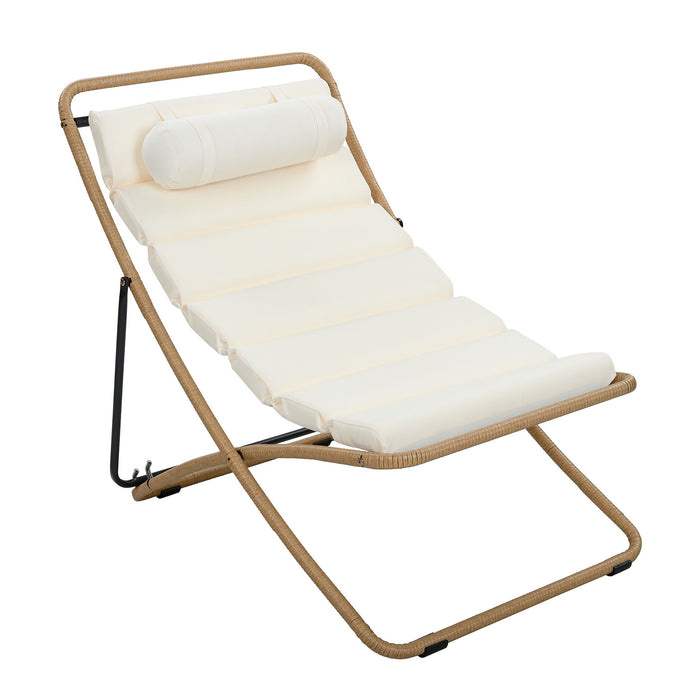 Outdoor Folding Chair With Adjustable Backrest (Set of 2)