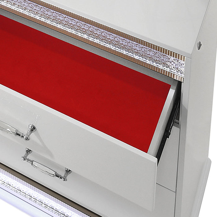 Glam - 6 Drawer Dresser & LED Lighting (Includes Dresser Only) - White