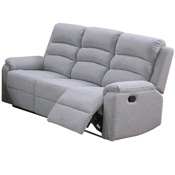 Motion Sofa 1 Piece Horizontal Tufting Cushion Backrest Upholstered Sofa - Beige