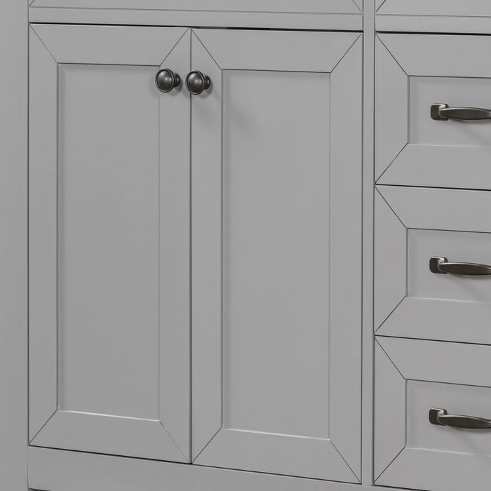 Modern Bathroom Vanity With Sink, Freestanding With Drawers And Doors