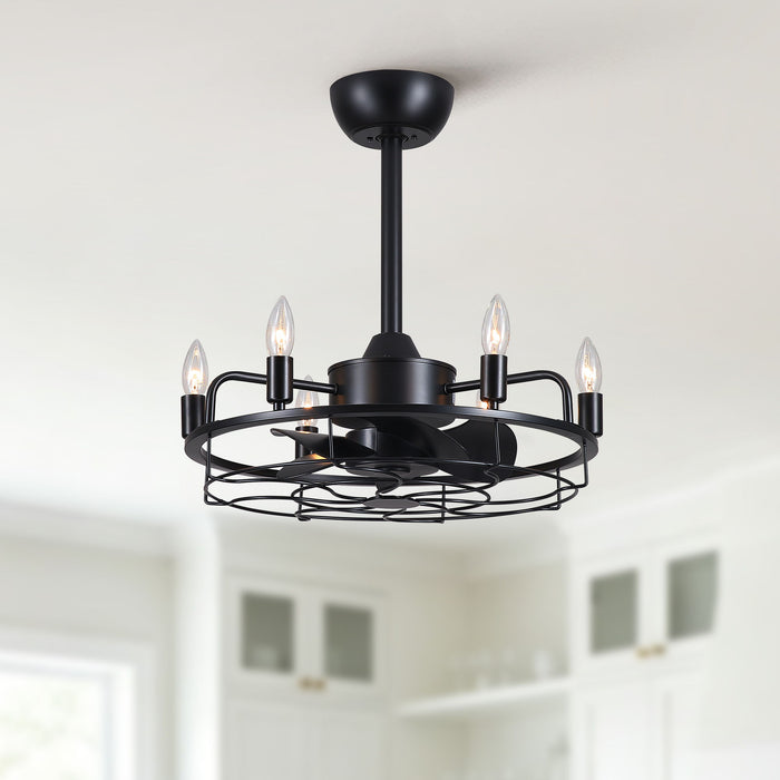 Modern Farmhouse Ceiling Fan, Adjustable Hanging