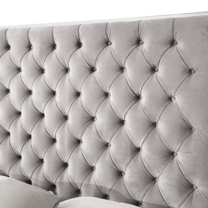 Lacey - King Bed Kit - Silver Gray
