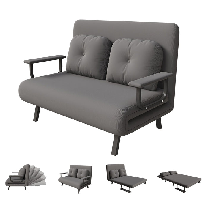 5 In 1 Convertible Sofa Bed For 2 With Adjustable Backrest