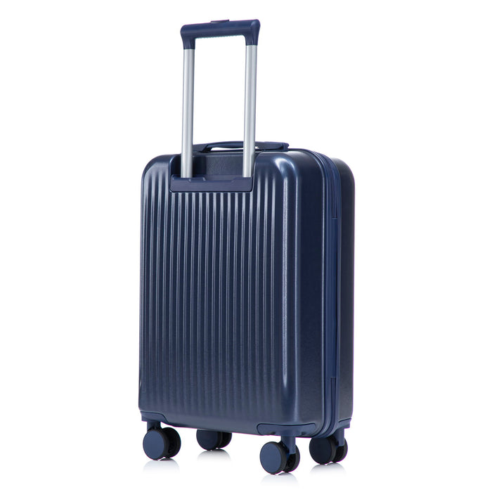 Luggage Set With Cosmetic Case, Combination Lock, Front Opening Design