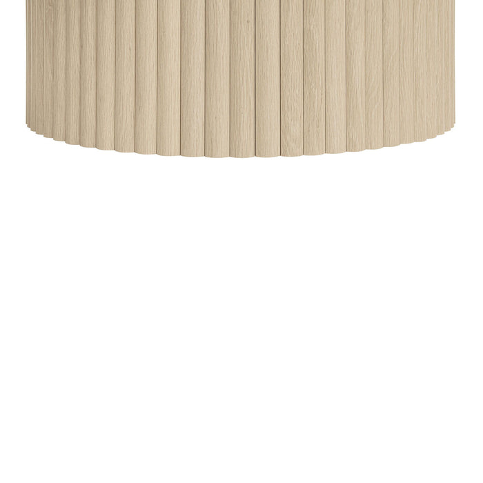 Coffee Table, Round Coffee Table, Modern Side Tables Accent End Table For Living Room, Apartment - Natural