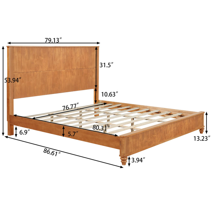 Platform Bed Frame With Tall Headboard